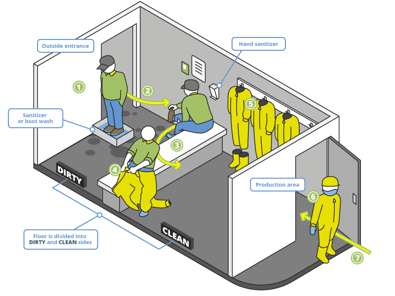 Safety procedures on the poultry farm