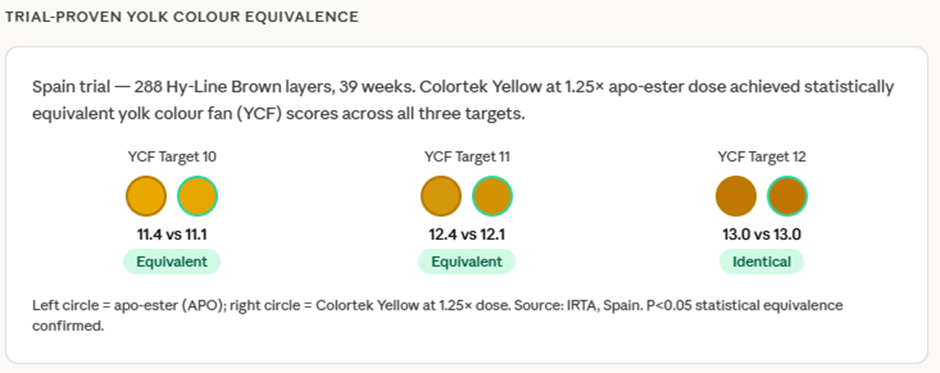 YOLK COLOR EQUIV